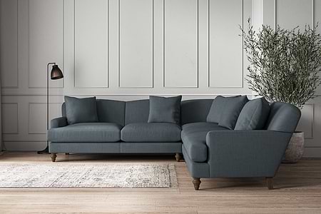 Deni Large Corner Sofa - Brera Linen Dusk