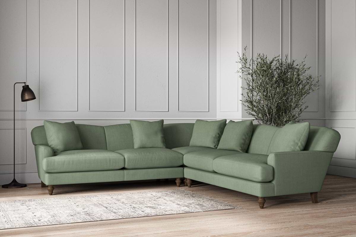 Deni Large Corner Sofa - Brera Linen Jade
