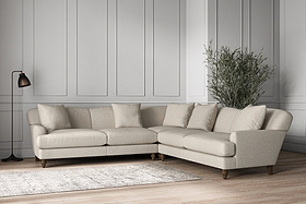 Deni Large Corner Sofa - Brera Linen Natural-MAKE TO ORDER-Nkuku