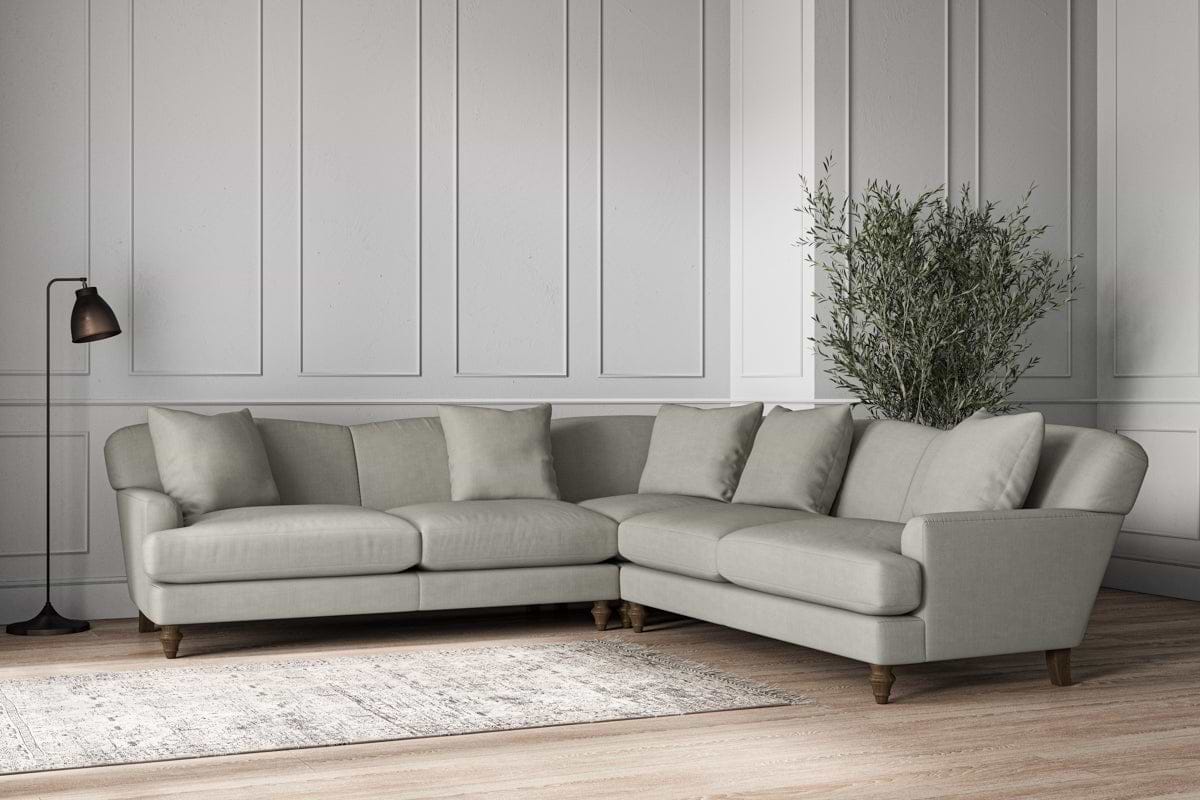 Deni Large Corner Sofa - Brera Linen Smoke