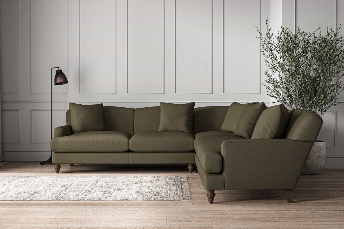 Deni Large Corner Sofa - Recycled Cotton Fatigue-MAKE TO ORDER-Nkuku