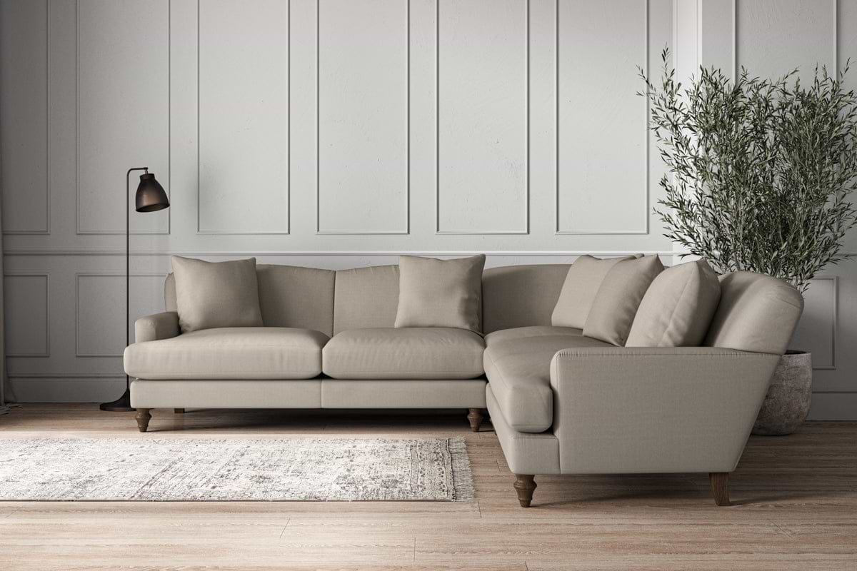 Deni Large Corner Sofa - Recycled Cotton Flax-MAKE TO ORDER-Nkuku