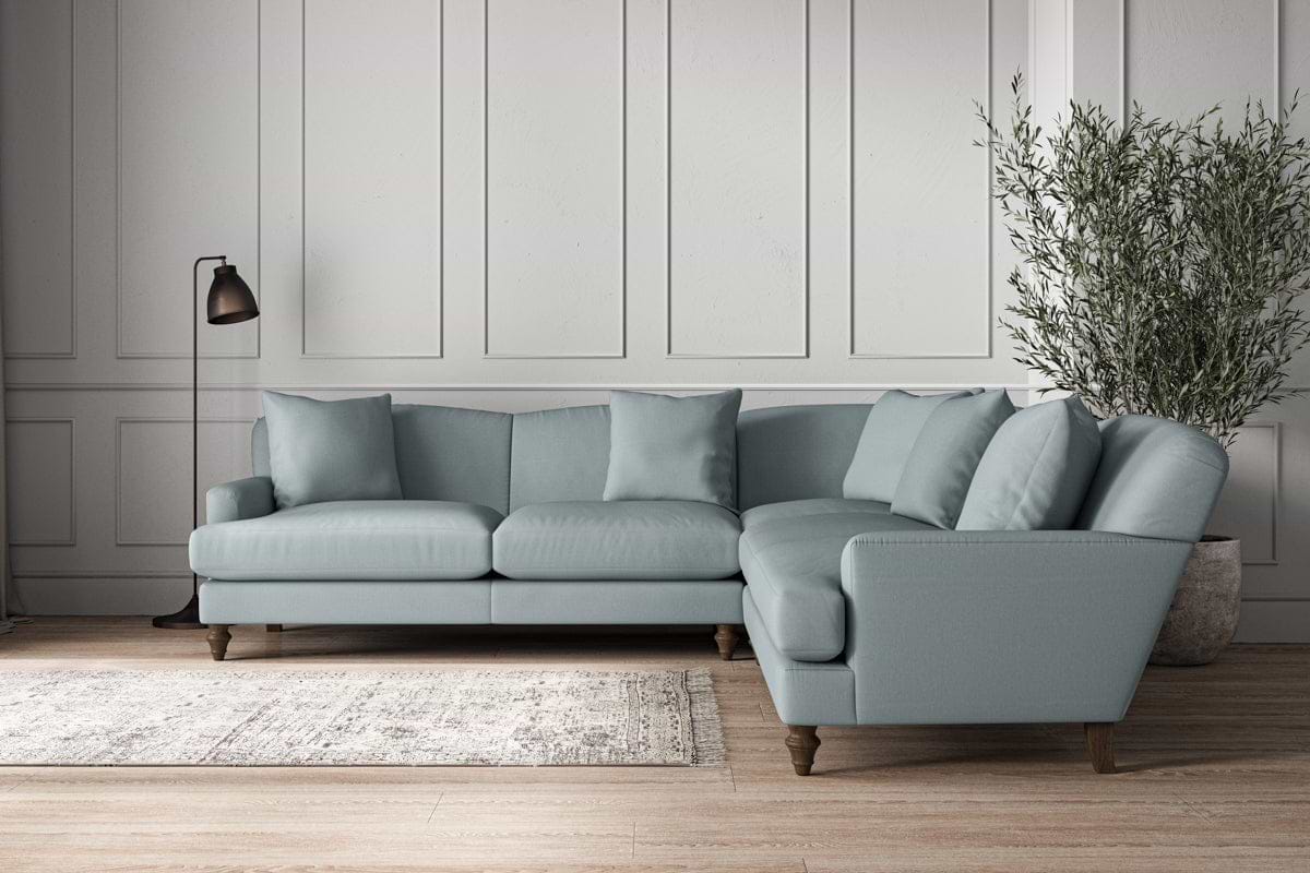 Deni Large Corner Sofa - Recycled Cotton Horizon-MAKE TO ORDER-Nkuku