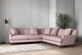 Deni Large Corner Sofa - Recycled Cotton Lavender