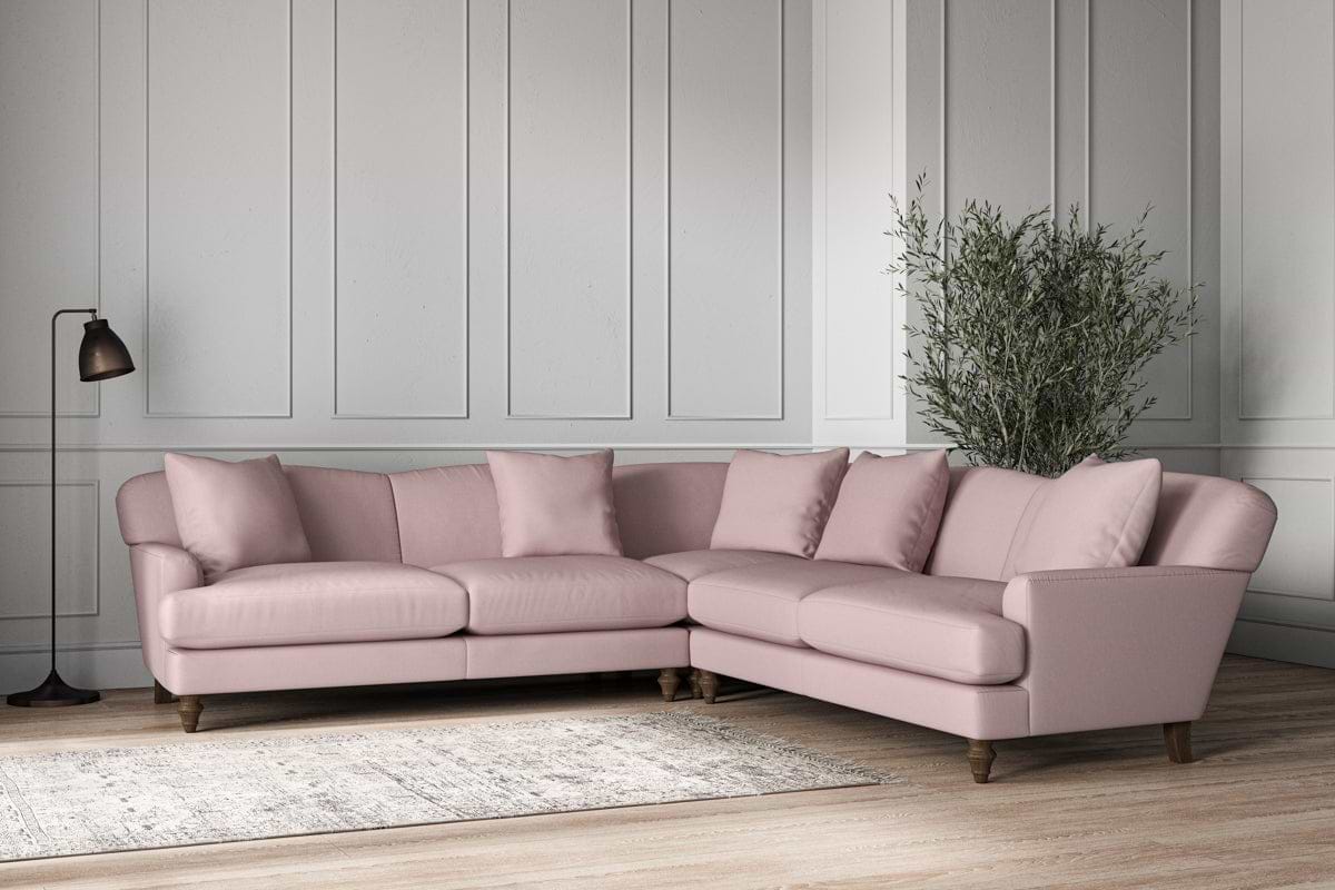 Deni Large Corner Sofa - Recycled Cotton Lavender