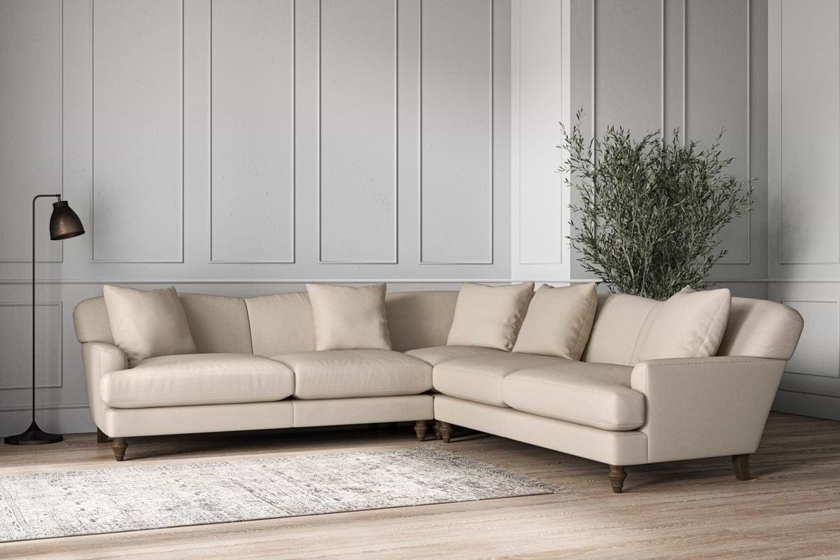 Deni Large Corner Sofa - Recycled Cotton Natural