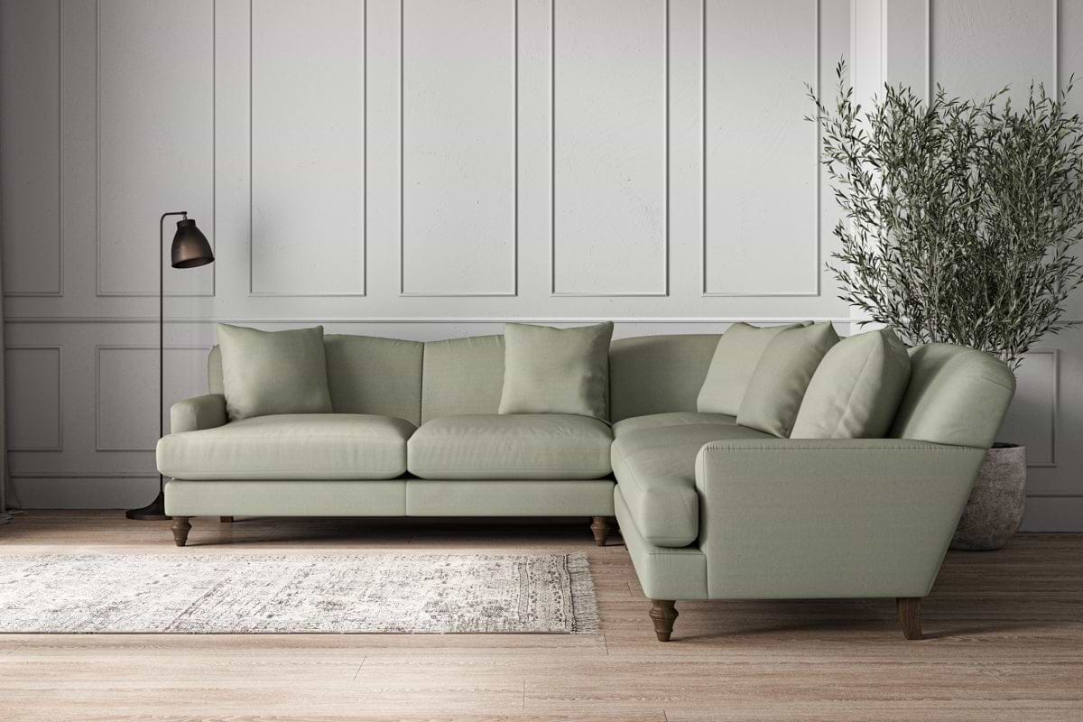 Deni Large Corner Sofa - Recycled Cotton Seaspray-MAKE TO ORDER-Nkuku