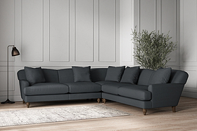 Deni Large Corner Sofa - Recycled Cotton Thunder