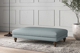 Deni Large Footstool - Recycled Cotton Horizon