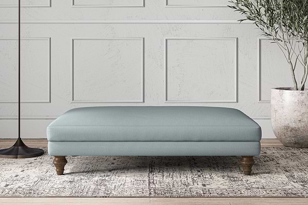 Deni Large Footstool - Recycled Cotton Horizon
