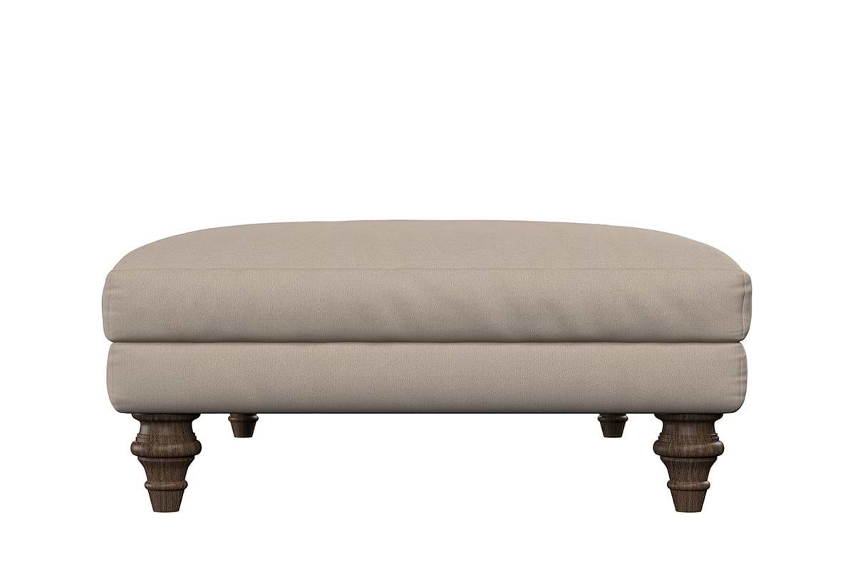 Deni Large Footstool - Recycled Cotton Natural-MAKE TO ORDER-Nkuku