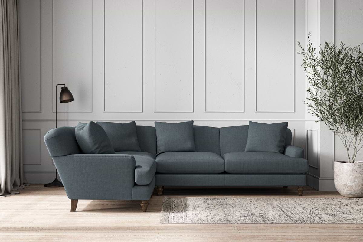 Deni Large Left Hand Corner Sofa - Brera Linen Dusk-MAKE TO ORDER-Nkuku