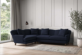 Deni Large Left Hand Corner Sofa - Brera Linen Indigo-MAKE TO ORDER-Nkuku