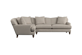 Deni Large Left Hand Corner Sofa - Brera Linen Indigo-nkuku