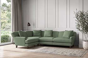 Deni Large Left Hand Corner Sofa - Brera Linen Jade-nkuku