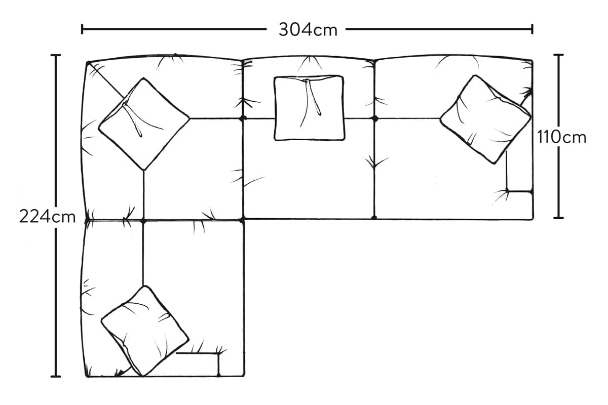 Deni Large Left Hand Corner Sofa - Brera Linen Jade-nkuku