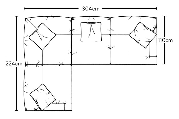 Deni Large Left Hand Corner Sofa - Brera Linen Natural-MAKE TO ORDER-Nkuku