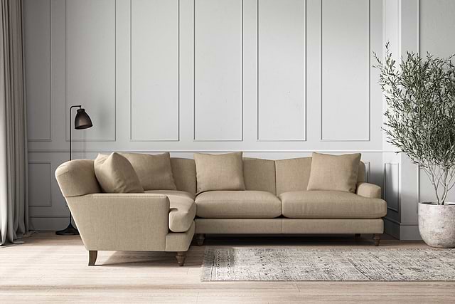 Deni Large Left Hand Corner Sofa - Brera Linen Pebble-nkuku