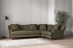 Deni Large Left Hand Corner Sofa - Recycled Cotton Fatigue-MAKE TO ORDER-Nkuku