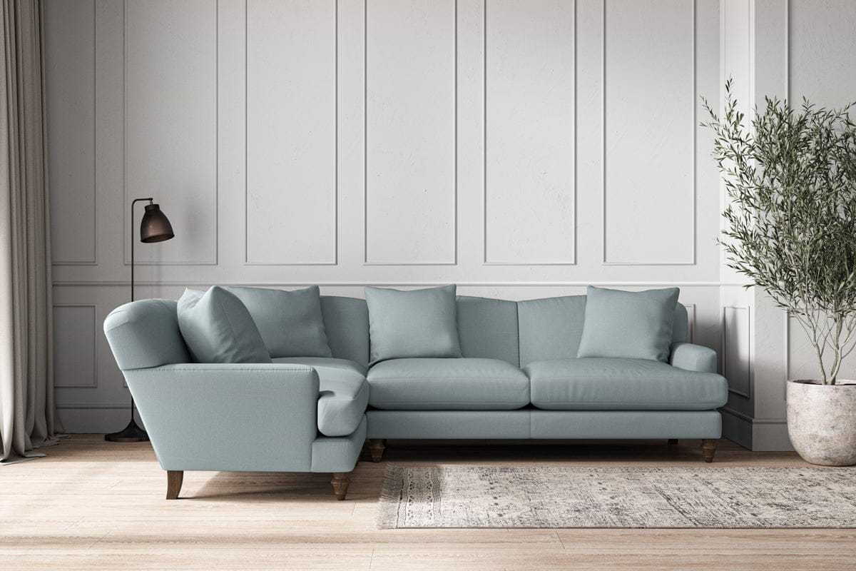 Deni Large Left Hand Corner Sofa - Recycled Cotton Horizon-MAKE TO ORDER-Nkuku