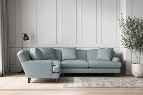 Deni Large Left Hand Corner Sofa - Recycled Cotton Horizon-MAKE TO ORDER-Nkuku
