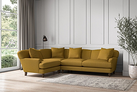 Deni Large Left Hand Corner Sofa - Recycled Cotton Ochre-MAKE TO ORDER-Nkuku