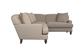 Deni Large Left Hand Corner Sofa - Recycled Cotton Thunder-MAKE TO ORDER-Nkuku