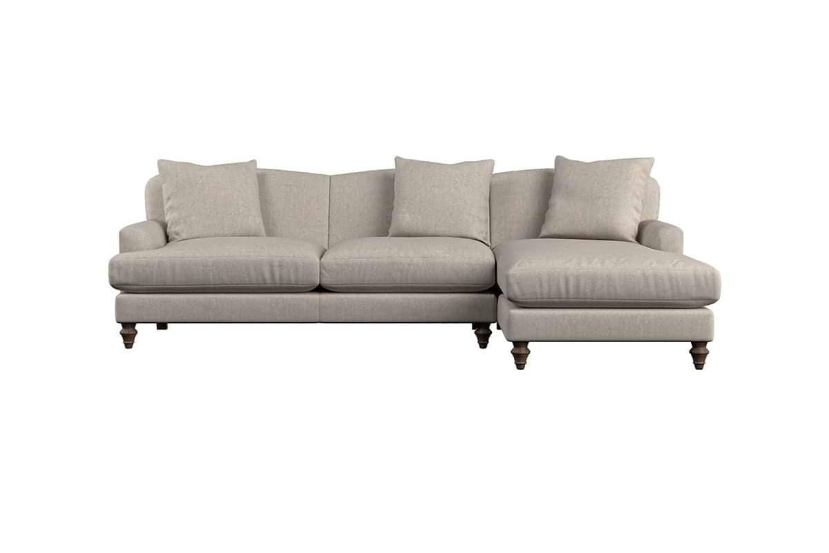Deni Large Right Hand Chaise Sofa - Brera Linen Espresso
