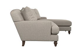 Deni Large Right Hand Chaise Sofa - Brera Linen Espresso