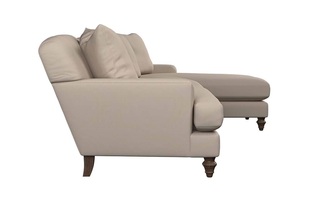 Deni Large Right Hand Chaise Sofa - Recycled Cotton Natural
