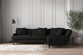 Deni Large Right Hand Corner Sofa - Brera Linen Charcoal-nkuku