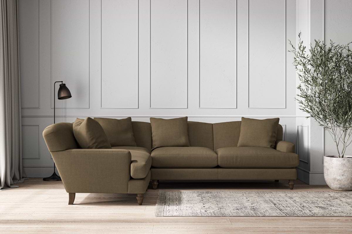 Deni Large Right Hand Corner Sofa - Brera Linen Chestnut-MAKE TO ORDER-Nkuku