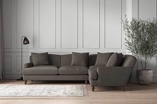 Deni Large Right Hand Corner Sofa - Brera Linen Granite-nkuku