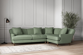 Deni Large Right Hand Corner Sofa - Brera Linen Jade-nkuku