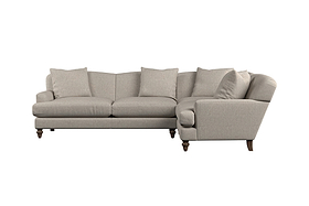 Deni Large Right Hand Corner Sofa - Brera Linen Natural-MAKE TO ORDER-Nkuku