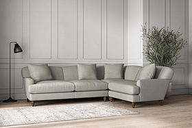 Deni Large Right Hand Corner Sofa - Brera Linen Smoke-MAKE TO ORDER-Nkuku