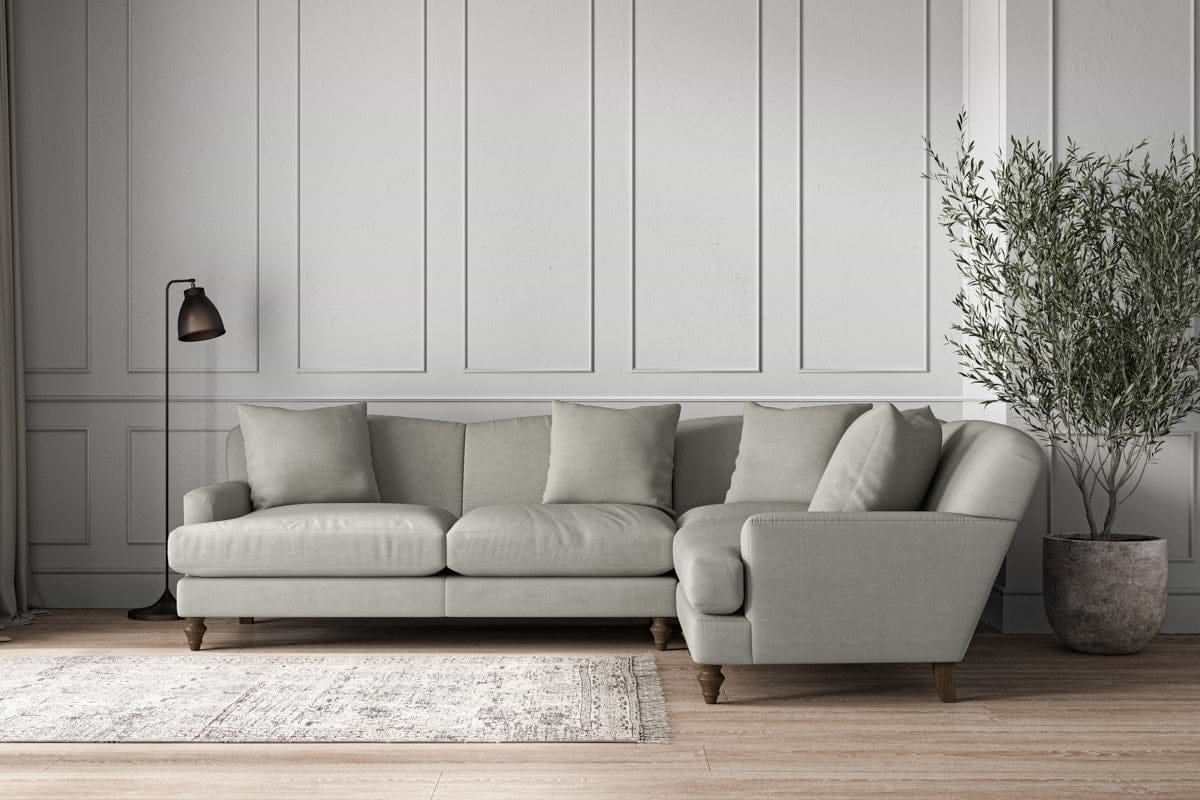 Deni Large Right Hand Corner Sofa - Brera Linen Smoke-MAKE TO ORDER-Nkuku