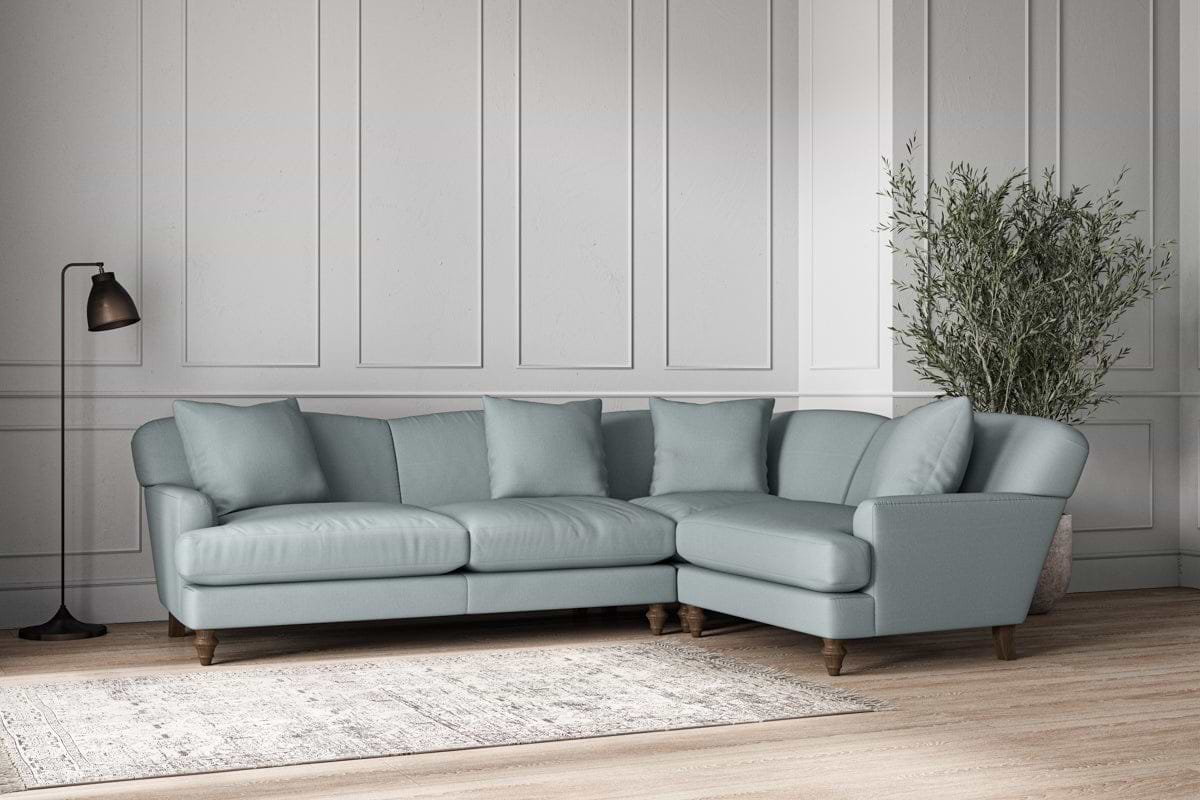 Deni Large Right Hand Corner Sofa - Recycled Cotton Horizon-MAKE TO ORDER-Nkuku