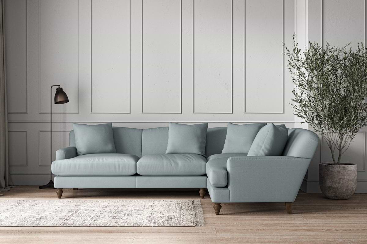 Deni Large Right Hand Corner Sofa - Recycled Cotton Horizon-MAKE TO ORDER-Nkuku