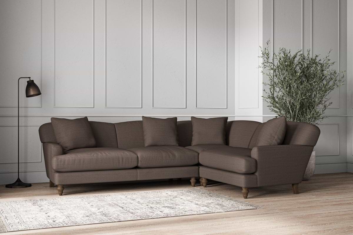 Deni Large Right Hand Corner Sofa - Recycled Cotton Mocha