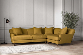 Deni Large Right Hand Corner Sofa - Recycled Cotton Ochre-MAKE TO ORDER-Nkuku