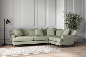 Deni Large Right Hand Corner Sofa - Recycled Cotton Seaspray-MAKE TO ORDER-Nkuku