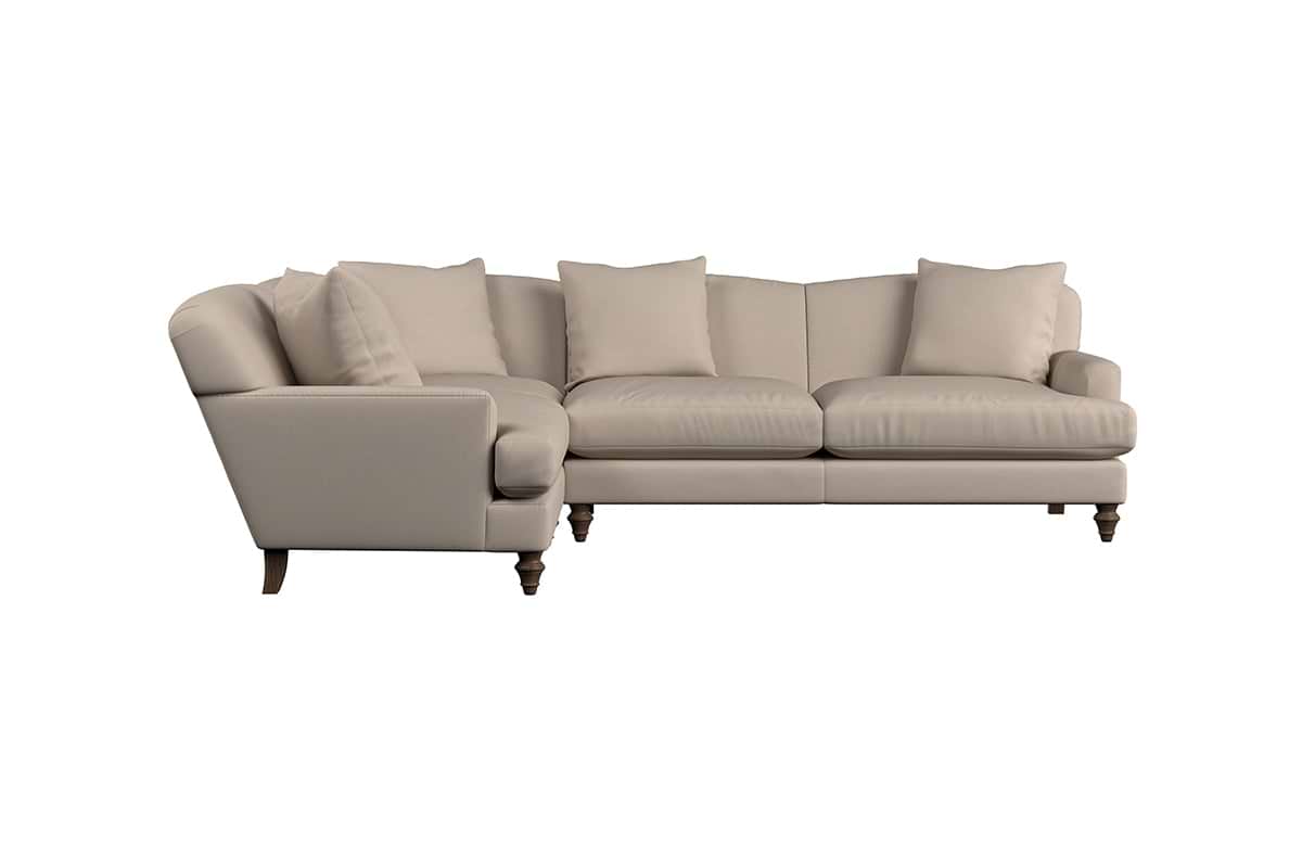 Deni Large Right Hand Corner Sofa - Recycled Cotton Thunder-nkuku