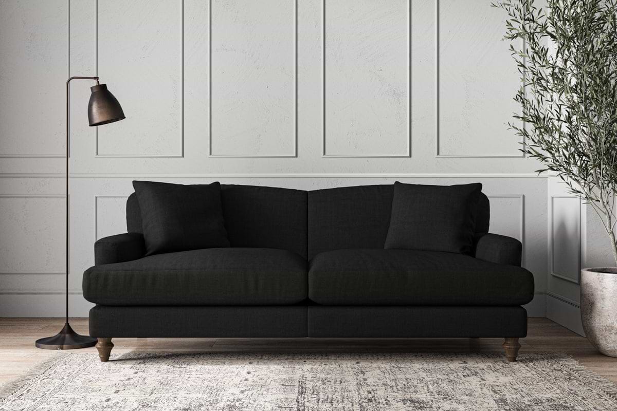 Deni Large Sofa - Brera Linen Charcoal-MAKE TO ORDER-Nkuku