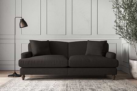 Deni Large Sofa - Brera Linen Espresso-MAKE TO ORDER-Nkuku