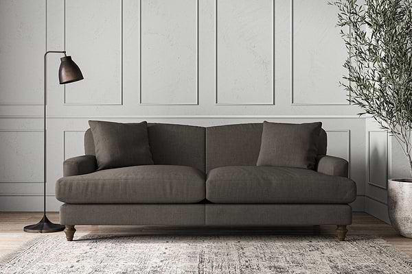 Deni Large Sofa - Brera Linen Granite-MAKE TO ORDER-Nkuku