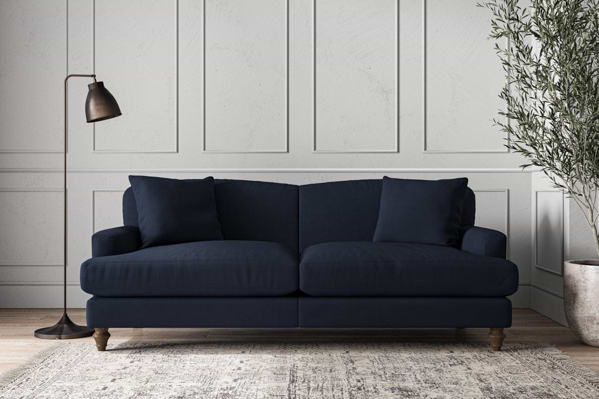 Deni Large Sofa - Brera Linen Indigo-MAKE TO ORDER-Nkuku