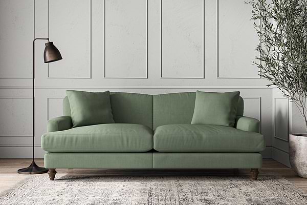 Deni Large Sofa - Brera Linen Jade-MAKE TO ORDER-Nkuku