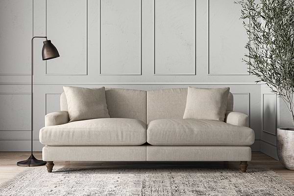Deni Large Sofa - Brera Linen Natural-MAKE TO ORDER-Nkuku