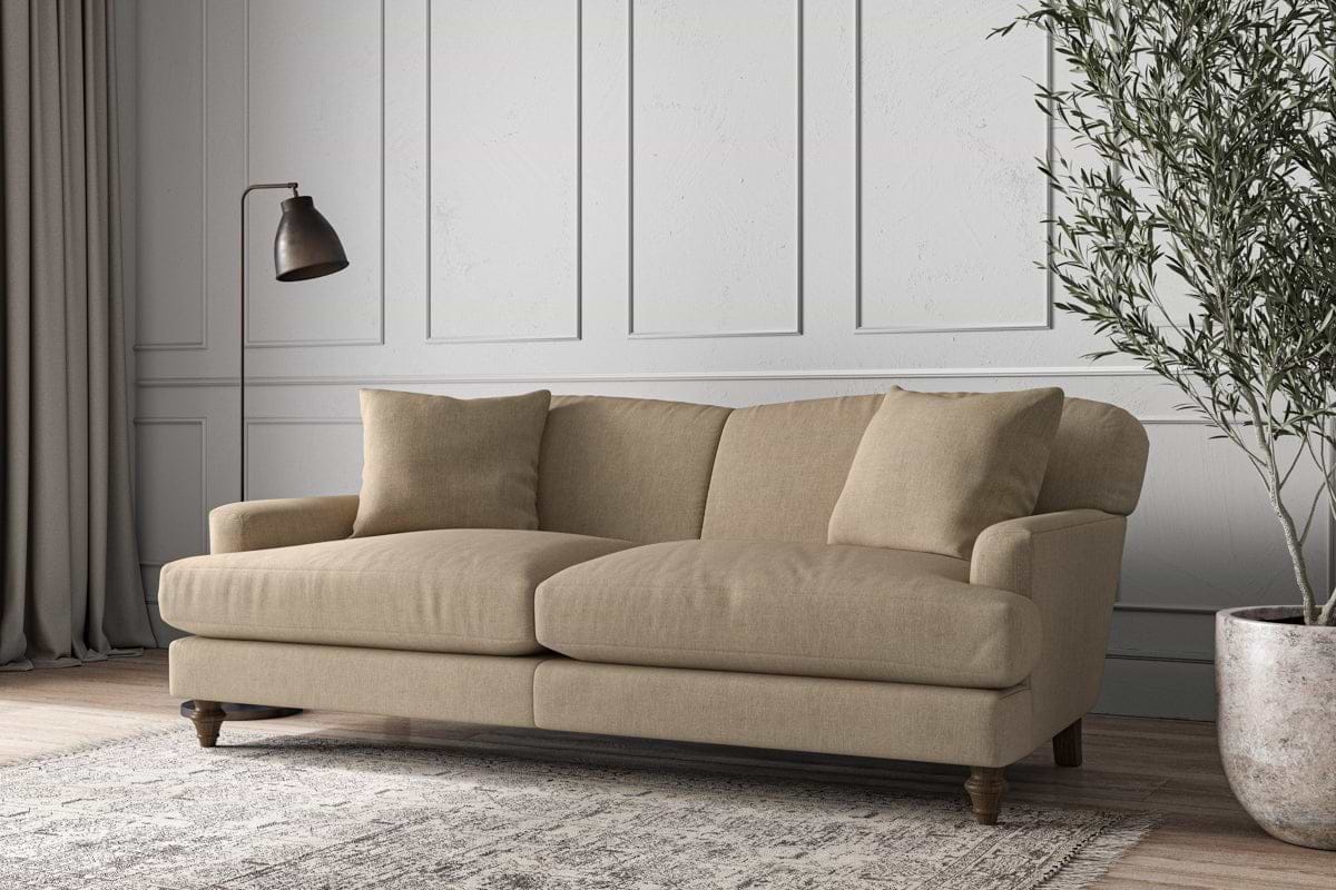 Deni Large Sofa - Brera Linen Pebble-MAKE TO ORDER-Nkuku
